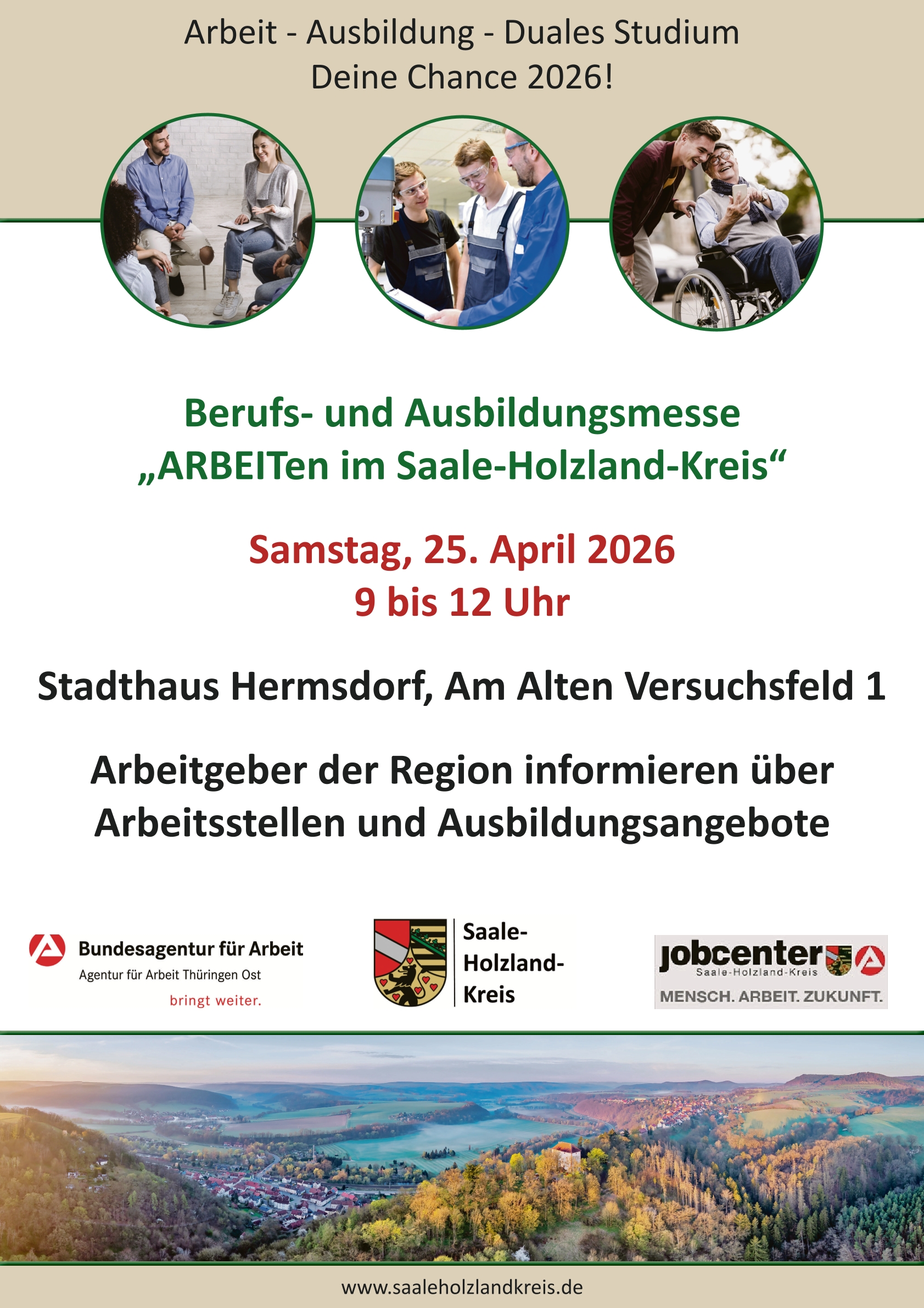 Berufs- und Ausbildungsmesse „ARBEITen im Saale-Holzland-Kreis“